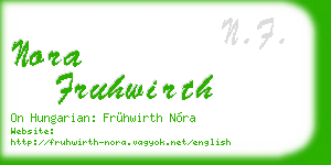 nora fruhwirth business card